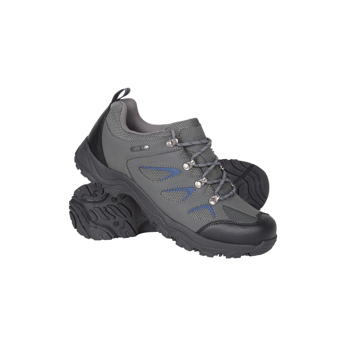 Dark Grey - Close up - Mountain Warehouse Mens Adventure Waterproof Walking Shoes