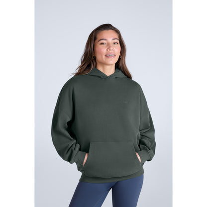 Dark Green - Front - Animal Womens-Ladies Idol Drop Shoulder Hoodie