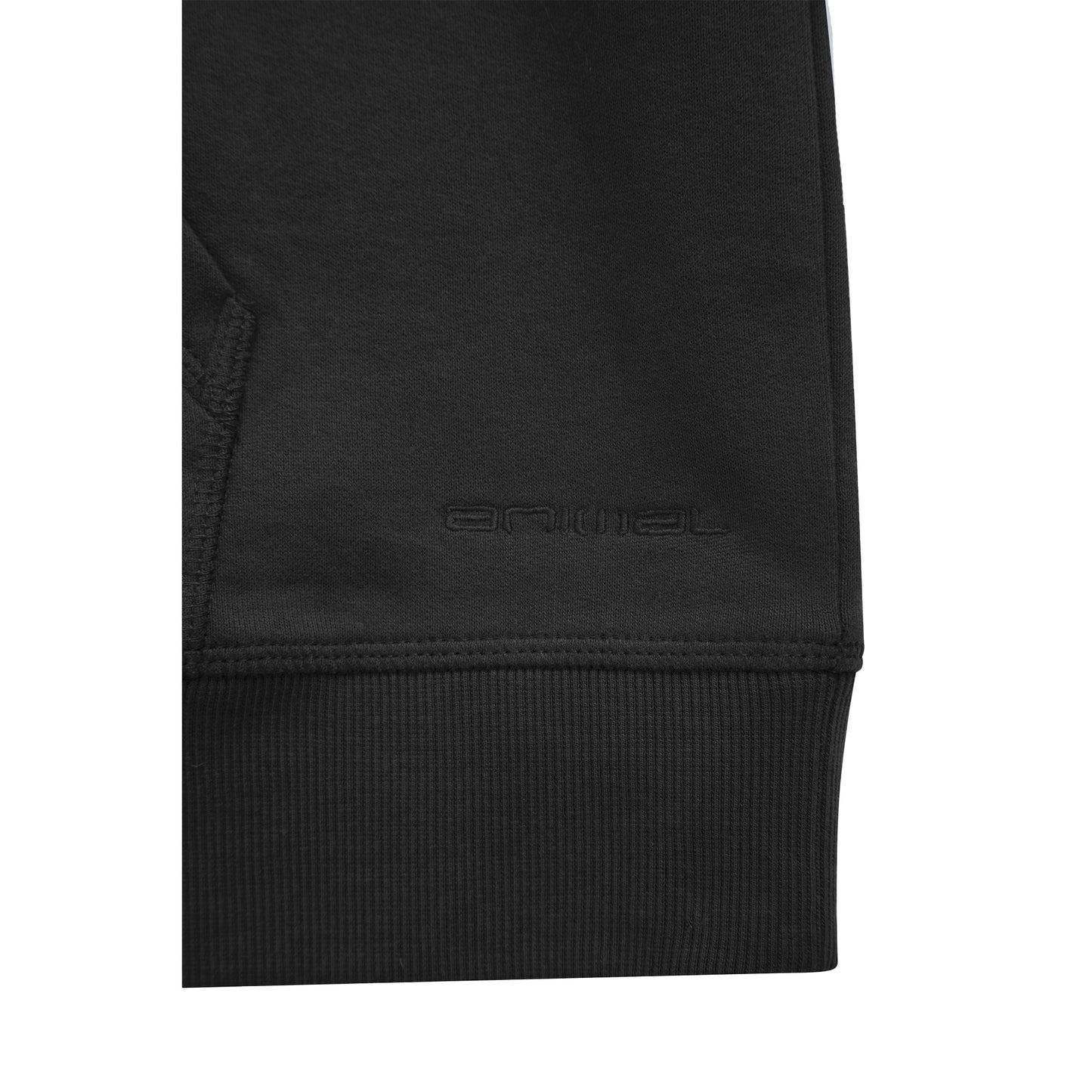 Jet Black - Lifestyle - Animal Mens Icon Organic Drop Shoulder Hoodie