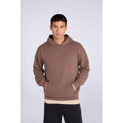 Brown - Front - Animal Mens Icon Organic Drop Shoulder Hoodie