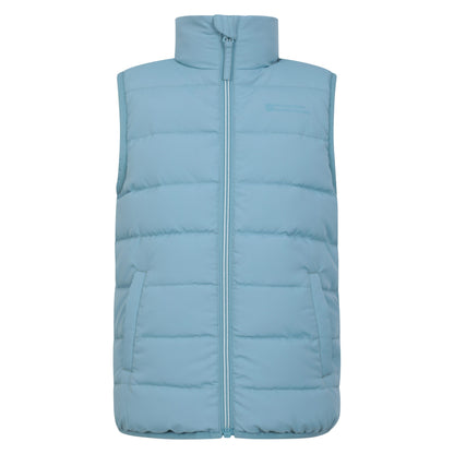 Light Blue - Front - Mountain Warehouse Childrens-Kids Rocko Water Resistant Padded Gilet