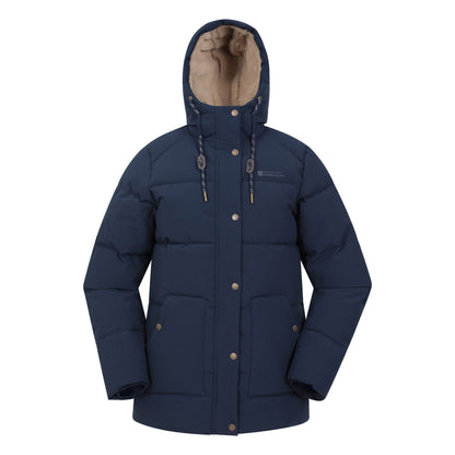 Navy - Front - Mountain Warehouse Womens-Ladies Manta Borg Lined Padded Jacket