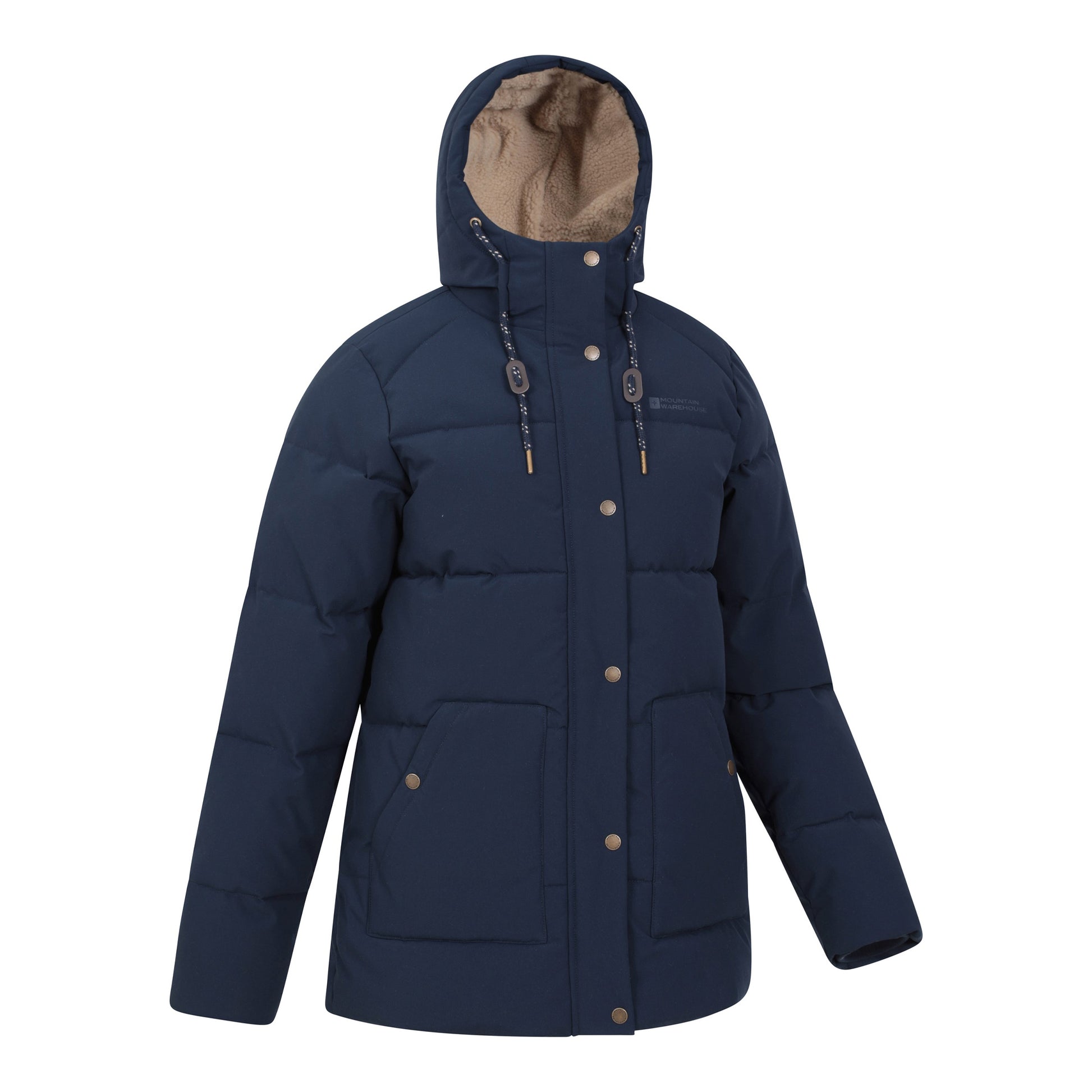 Navy - Side - Mountain Warehouse Womens-Ladies Manta Borg Lined Padded Jacket
