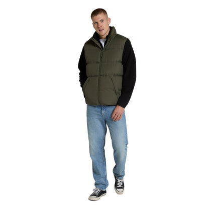 Dark Khaki - Side - Animal Mens Haworth Padded Gilet