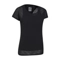 Black - Back - Mountain Warehouse Womens-Ladies Double Layered T-Shirt