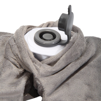 Grey - Lifestyle - Mountain Warehouse Fleece Inflatable Pillow