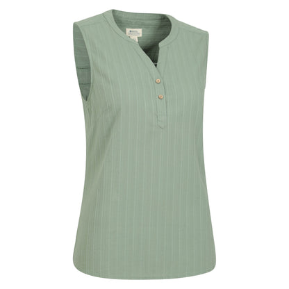 Khaki Green - Side - Mountain Warehouse Womens-Ladies Petra Sleeveless Shirt
