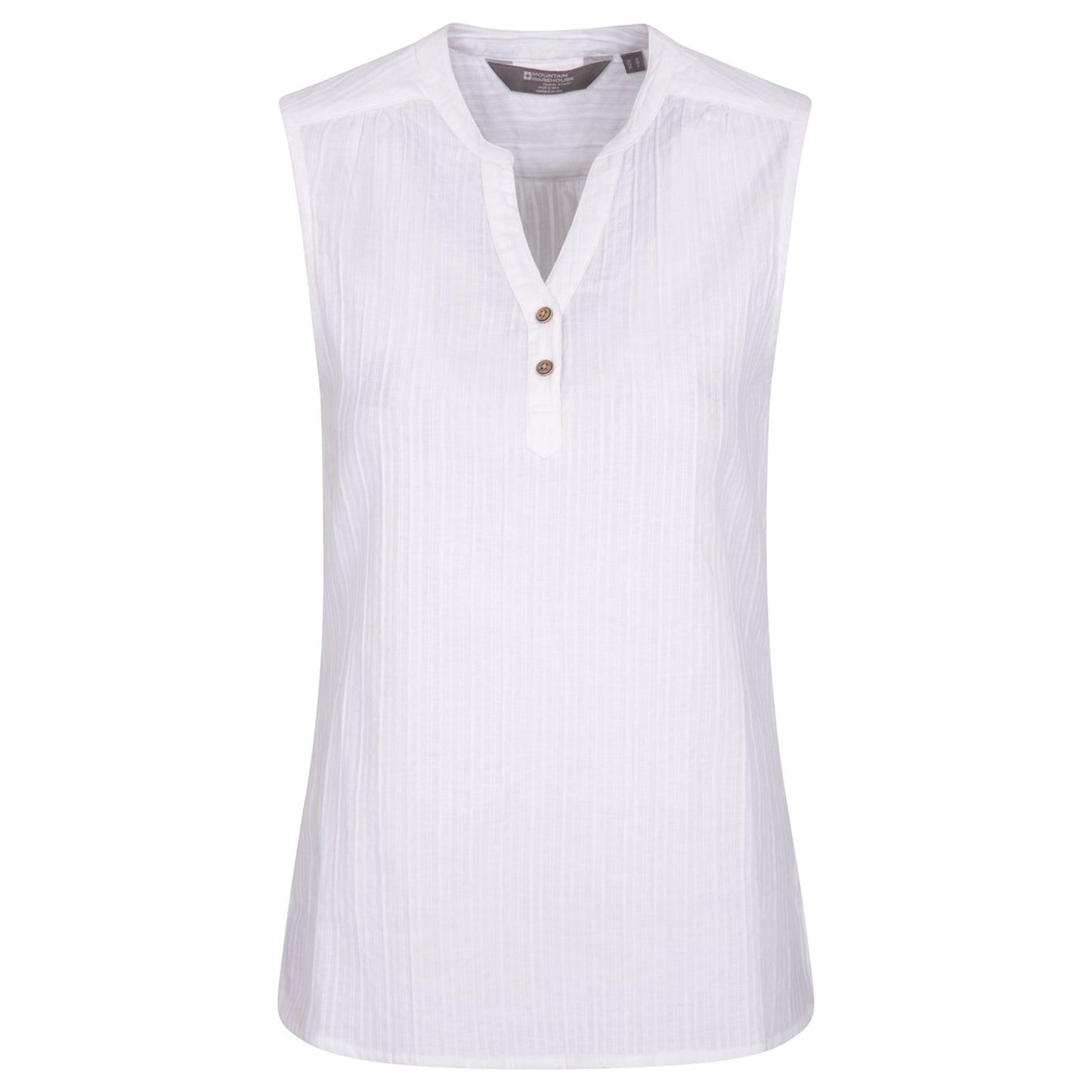 White - Front - Mountain Warehouse Womens-Ladies Petra Sleeveless Shirt