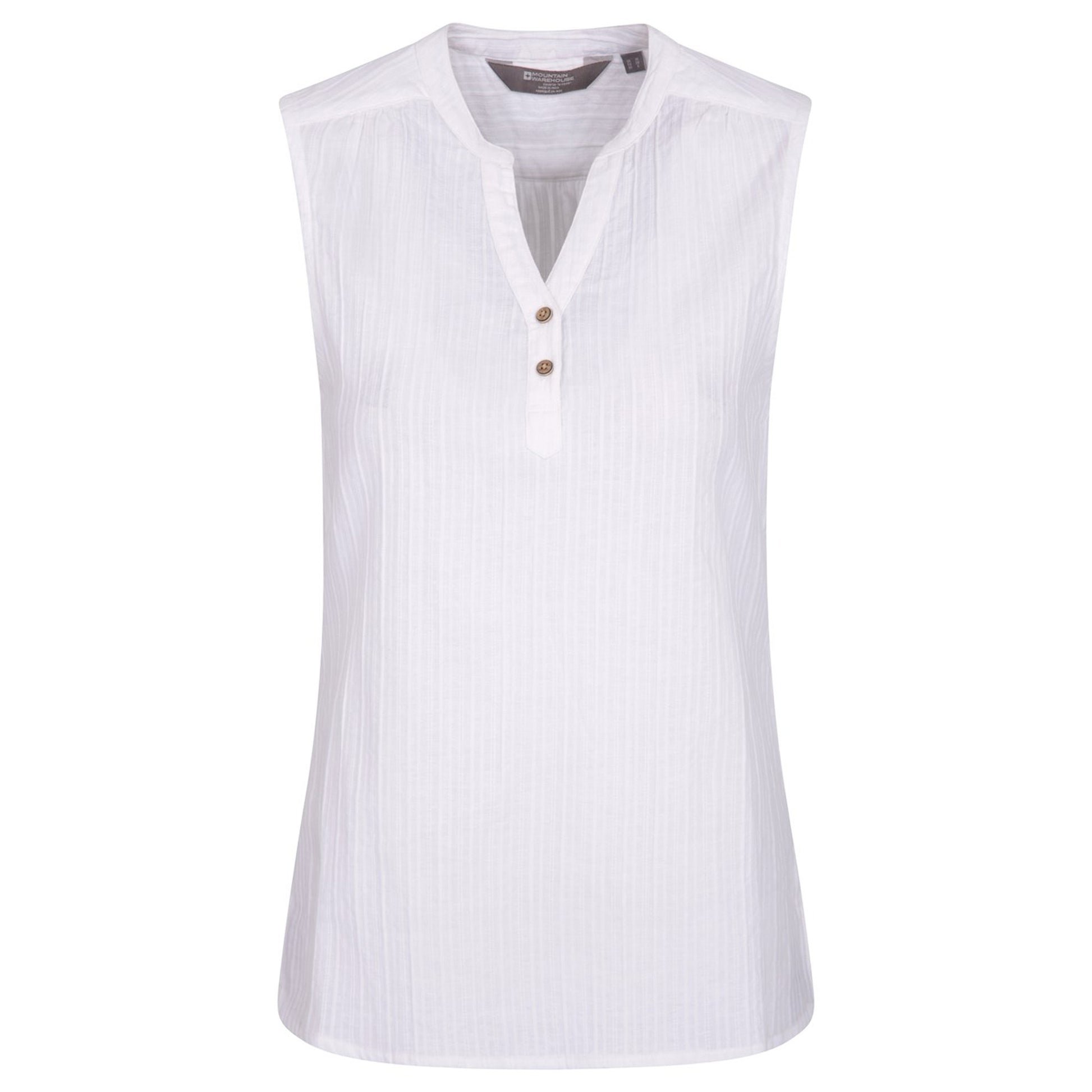 White - Front - Mountain Warehouse Womens-Ladies Petra Sleeveless Shirt