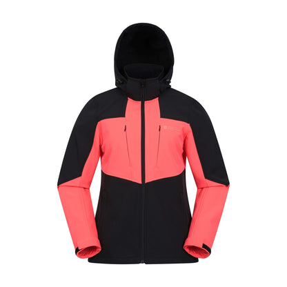 Coral - Front - Mountain Warehouse Womens-Ladies Altitude Soft Shell Jacket