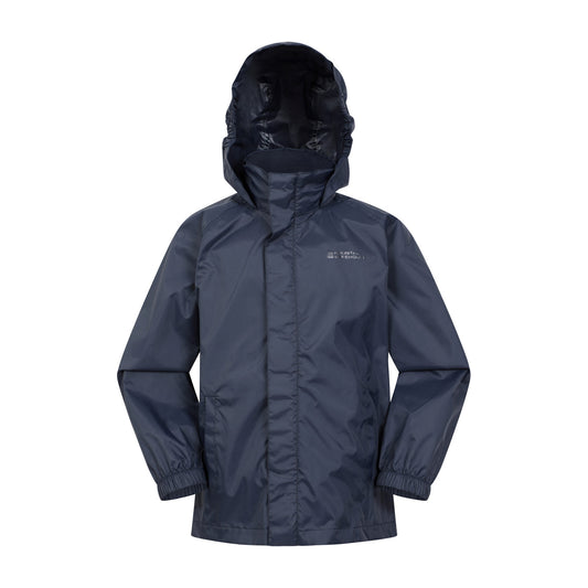 Navy - Front - Mountain Warehouse Childrens-Kids Pakka Waterproof Jacket And Trousers Set
