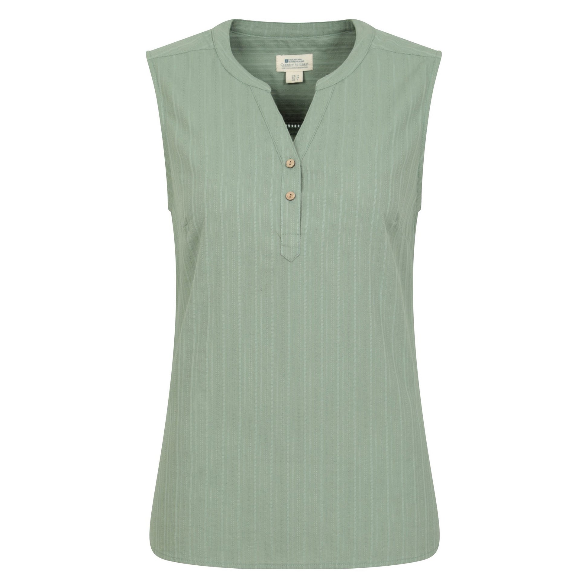 Khaki Green - Front - Mountain Warehouse Womens-Ladies Petra Sleeveless Shirt