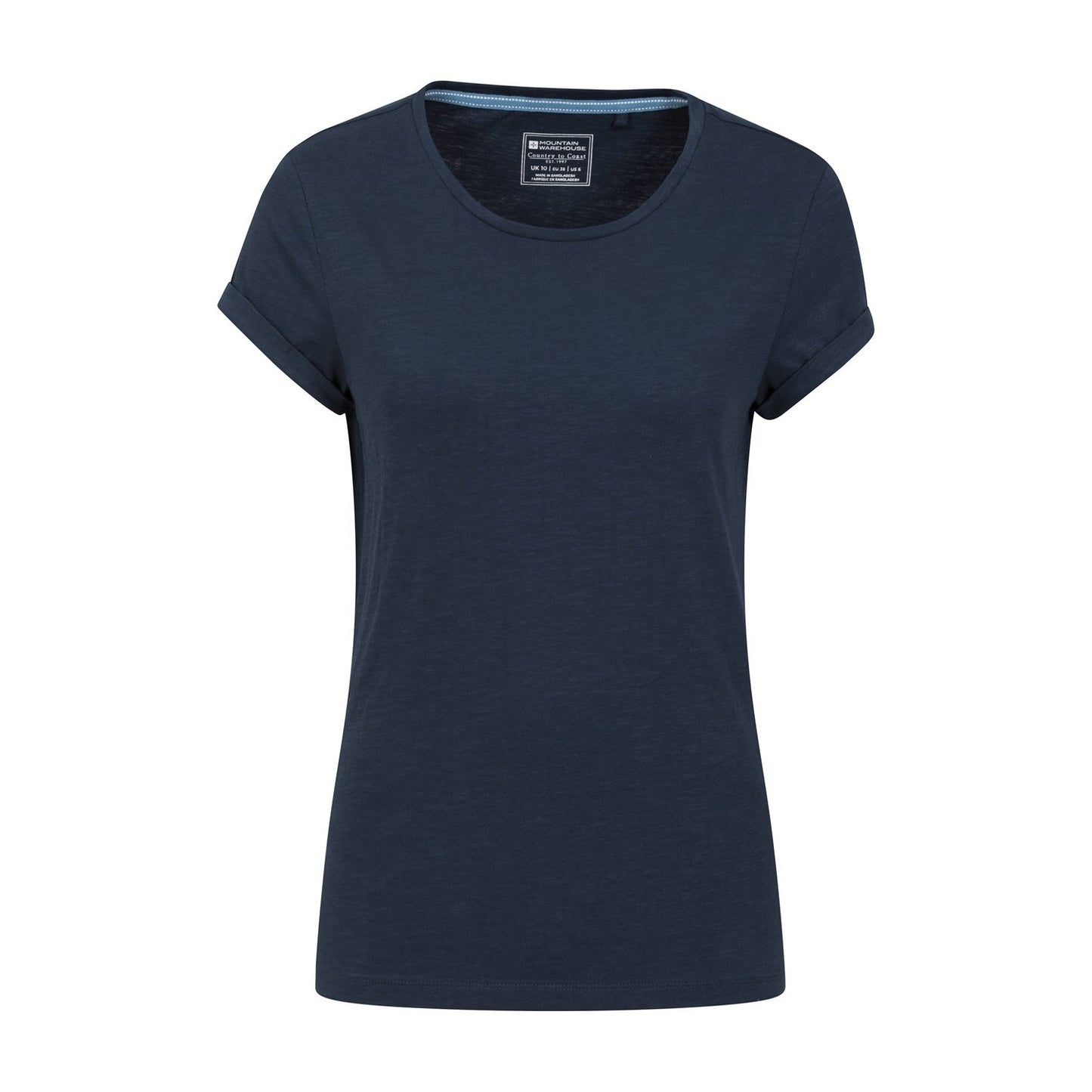 Navy - Front - Mountain Warehouse Womens-Ladies Bude Relaxed Fit T-Shirt