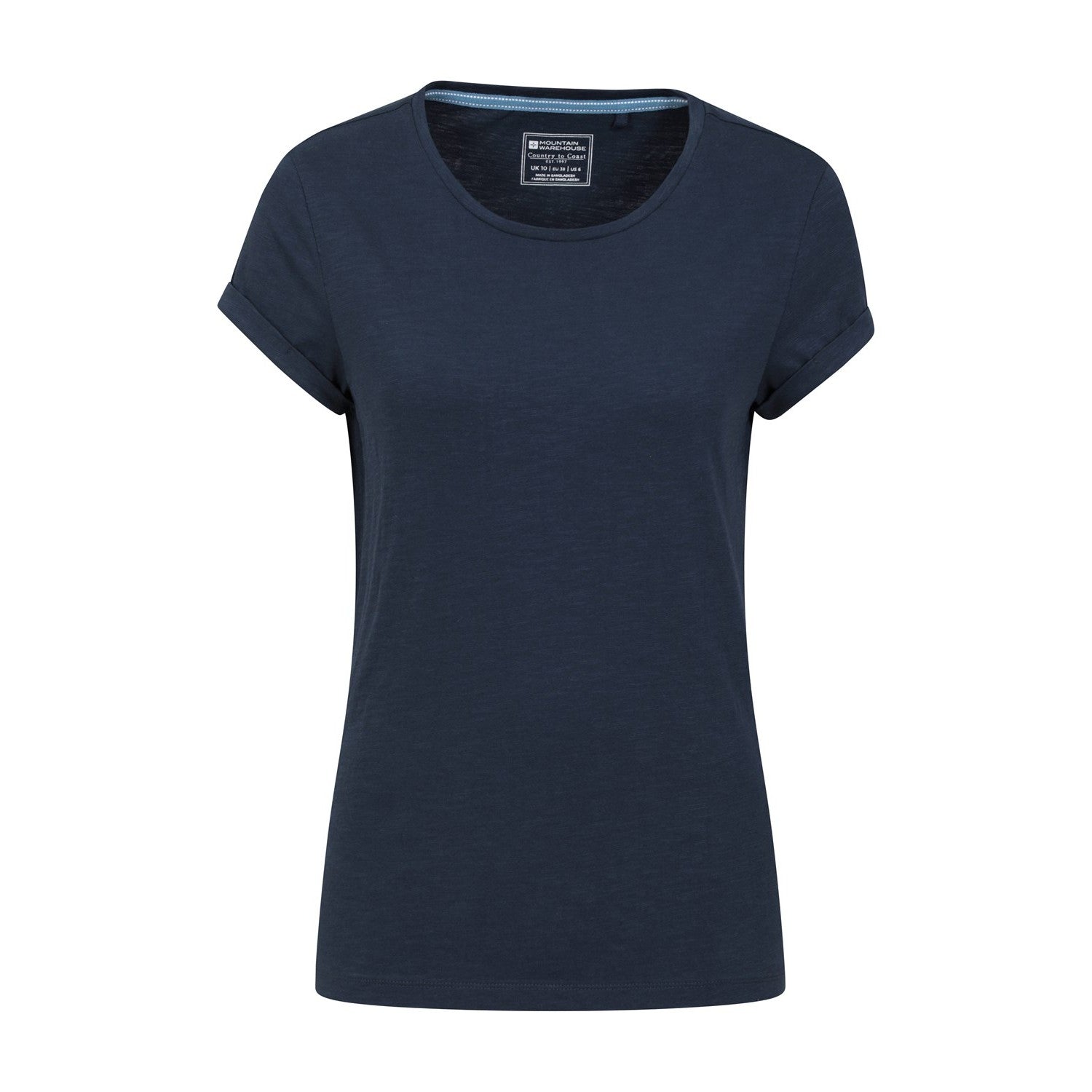 Navy - Pack Shot - Mountain Warehouse Womens-Ladies Bude Relaxed Fit T-Shirt