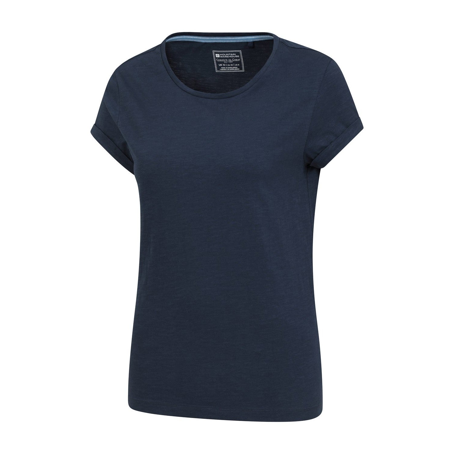 Navy - Side - Mountain Warehouse Womens-Ladies Bude Relaxed Fit T-Shirt