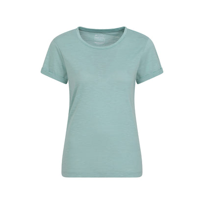 Pale Green - Front - Mountain Warehouse Womens-Ladies Bude Relaxed Fit T-Shirt