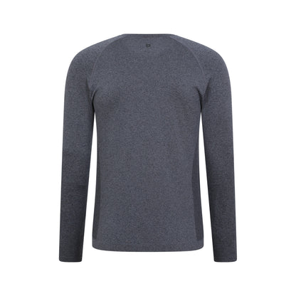Charcoal - Back - Mountain Warehouse Mens Ventina Seamless Base Layer Top