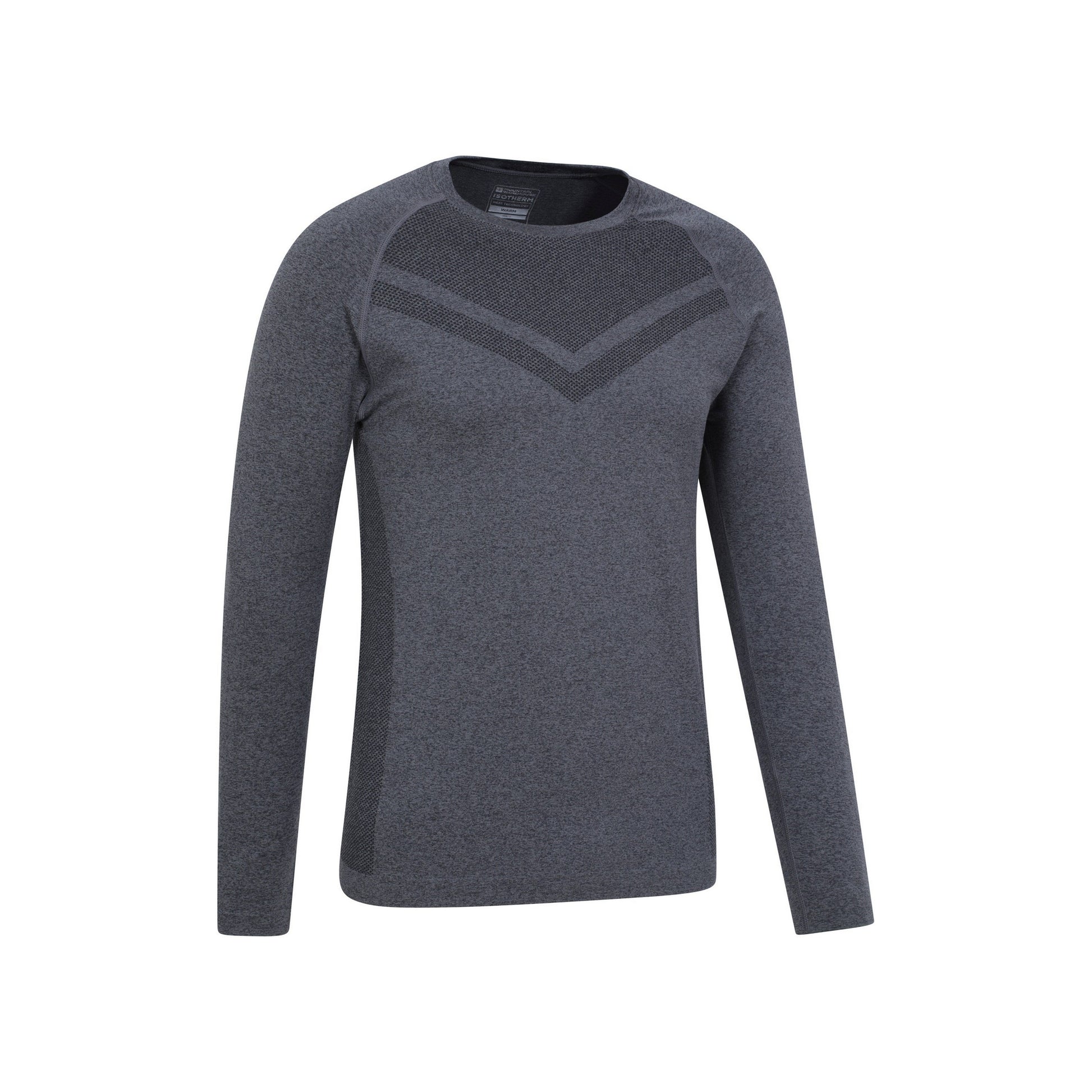 Charcoal - Side - Mountain Warehouse Mens Ventina Seamless Base Layer Top