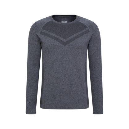 Charcoal - Front - Mountain Warehouse Mens Ventina Seamless Base Layer Top