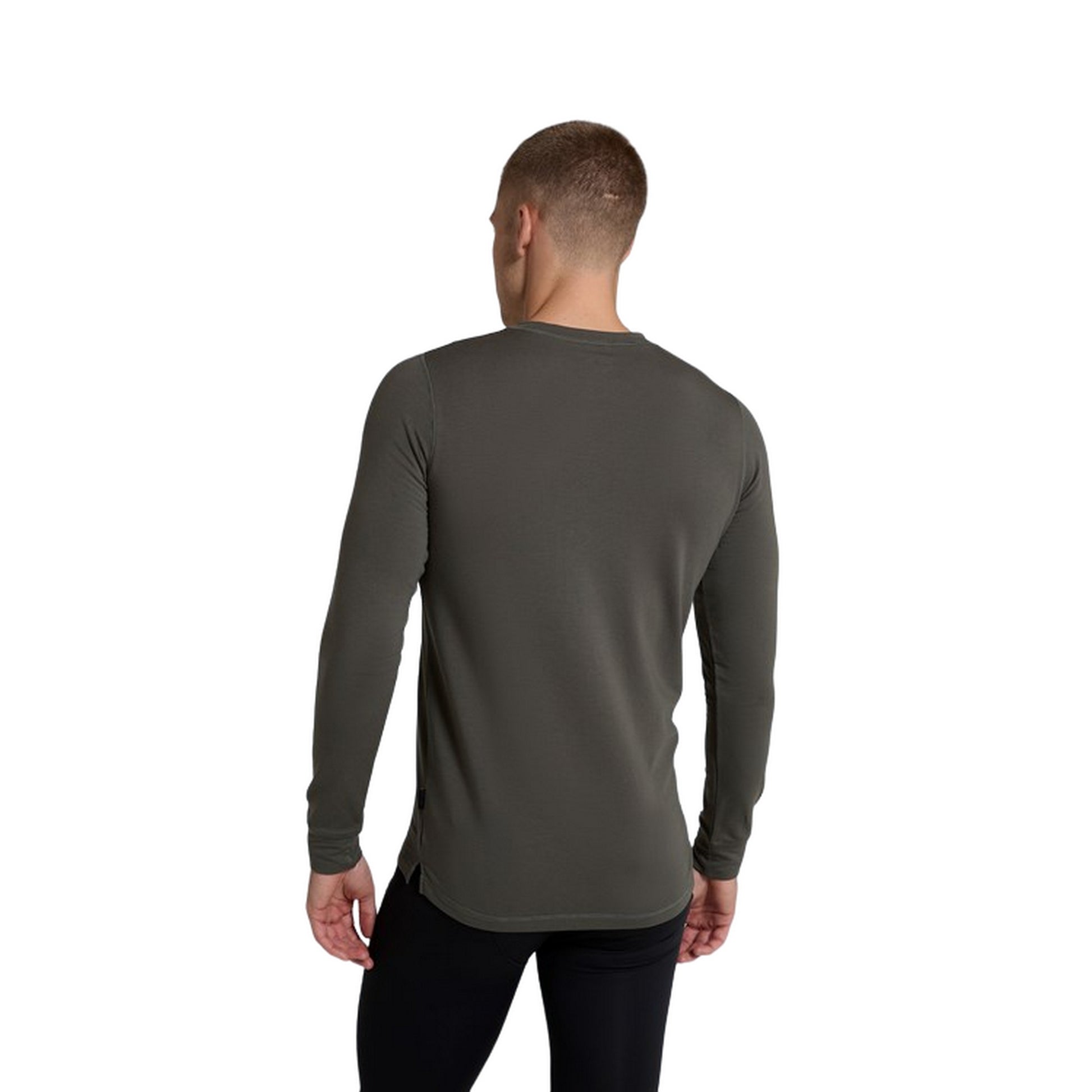 Dark Khaki - Back - Animal Mens Blaze Base Layer Top