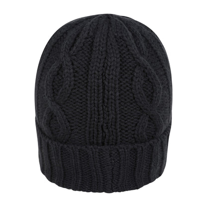 Navy - Back - Mountain Warehouse Mens Cable Fleece Lined Waterproof Beanie