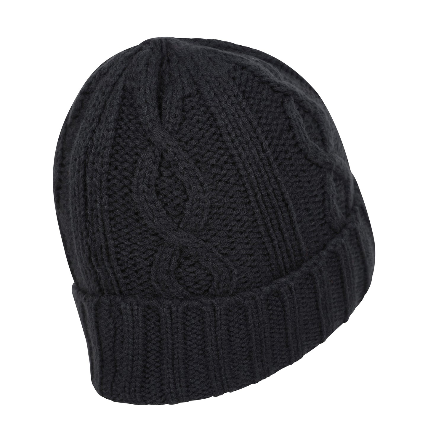 Navy - Pack Shot - Mountain Warehouse Mens Cable Fleece Lined Waterproof Beanie