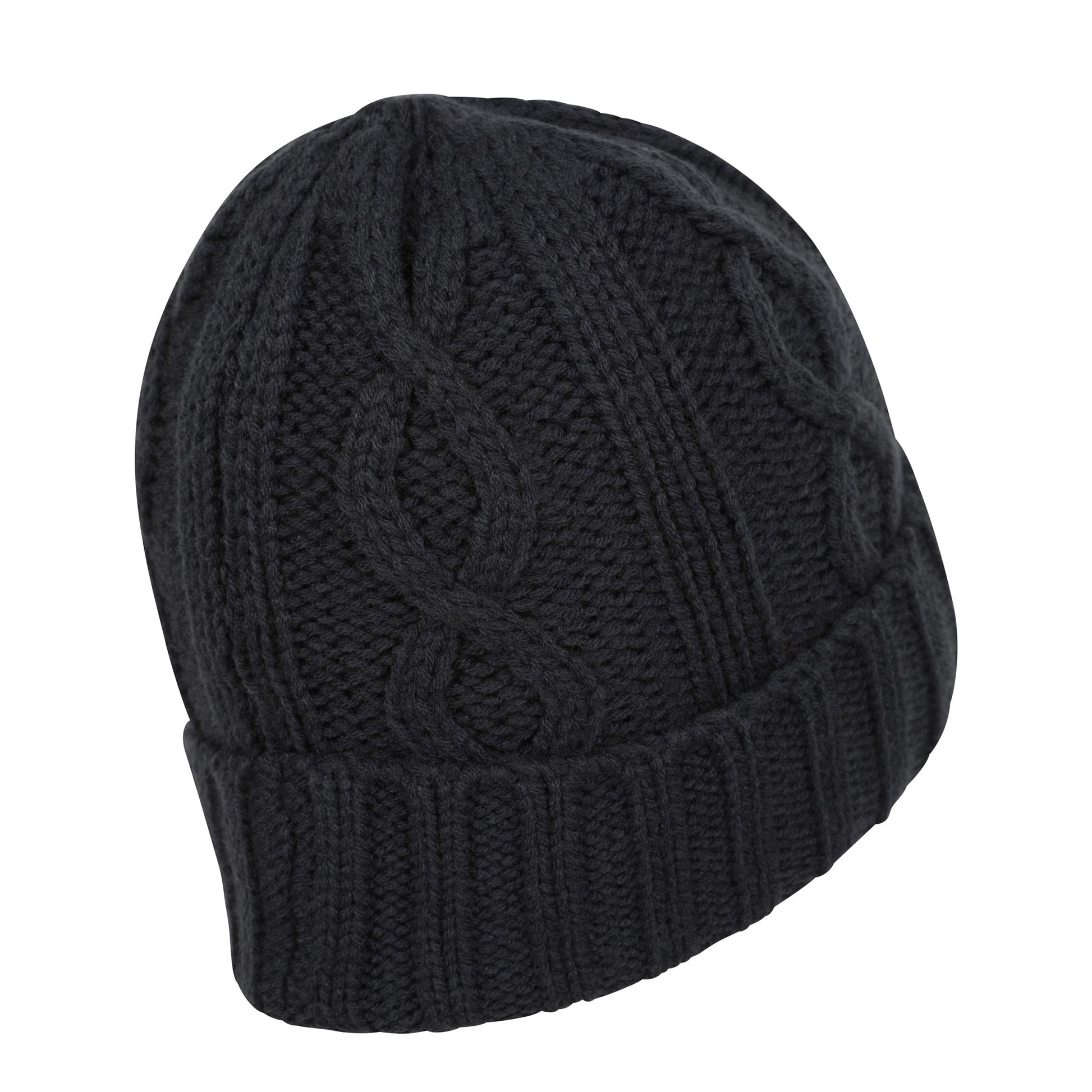 Navy - Pack Shot - Mountain Warehouse Mens Cable Fleece Lined Waterproof Beanie