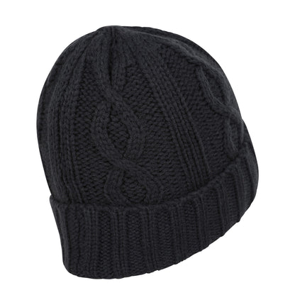 Navy - Pack Shot - Mountain Warehouse Mens Cable Fleece Lined Waterproof Beanie