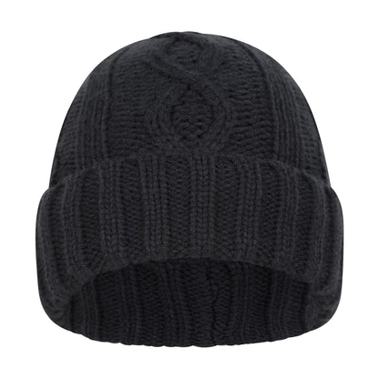 Navy - Front - Mountain Warehouse Mens Cable Fleece Lined Waterproof Beanie