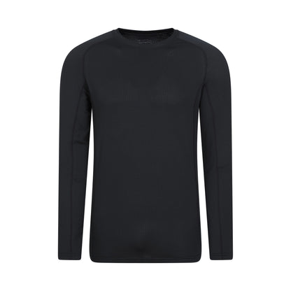 Black - Front - Mountain Warehouse Mens Vermont Base Layer Top