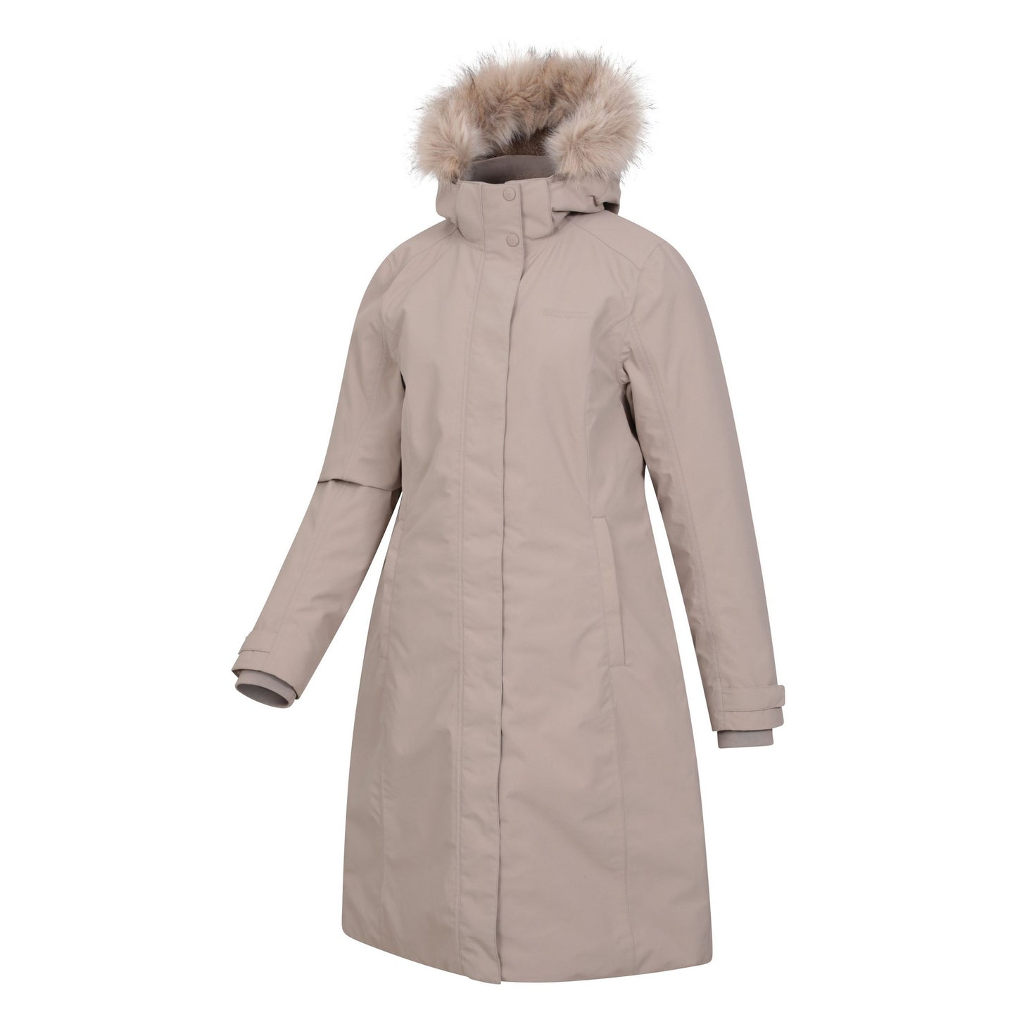 Light Beige - Side - Mountain Warehouse Womens-Ladies Meadow Borg Lined Waterproof Padded Jacket