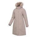 Light Beige - Side - Mountain Warehouse Womens-Ladies Meadow Borg Lined Waterproof Padded Jacket