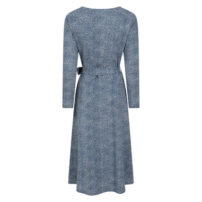 Dark Blue - Back - Mountain Warehouse Womens-Ladies Santorini Dotted Long-Sleeved Midi Dress