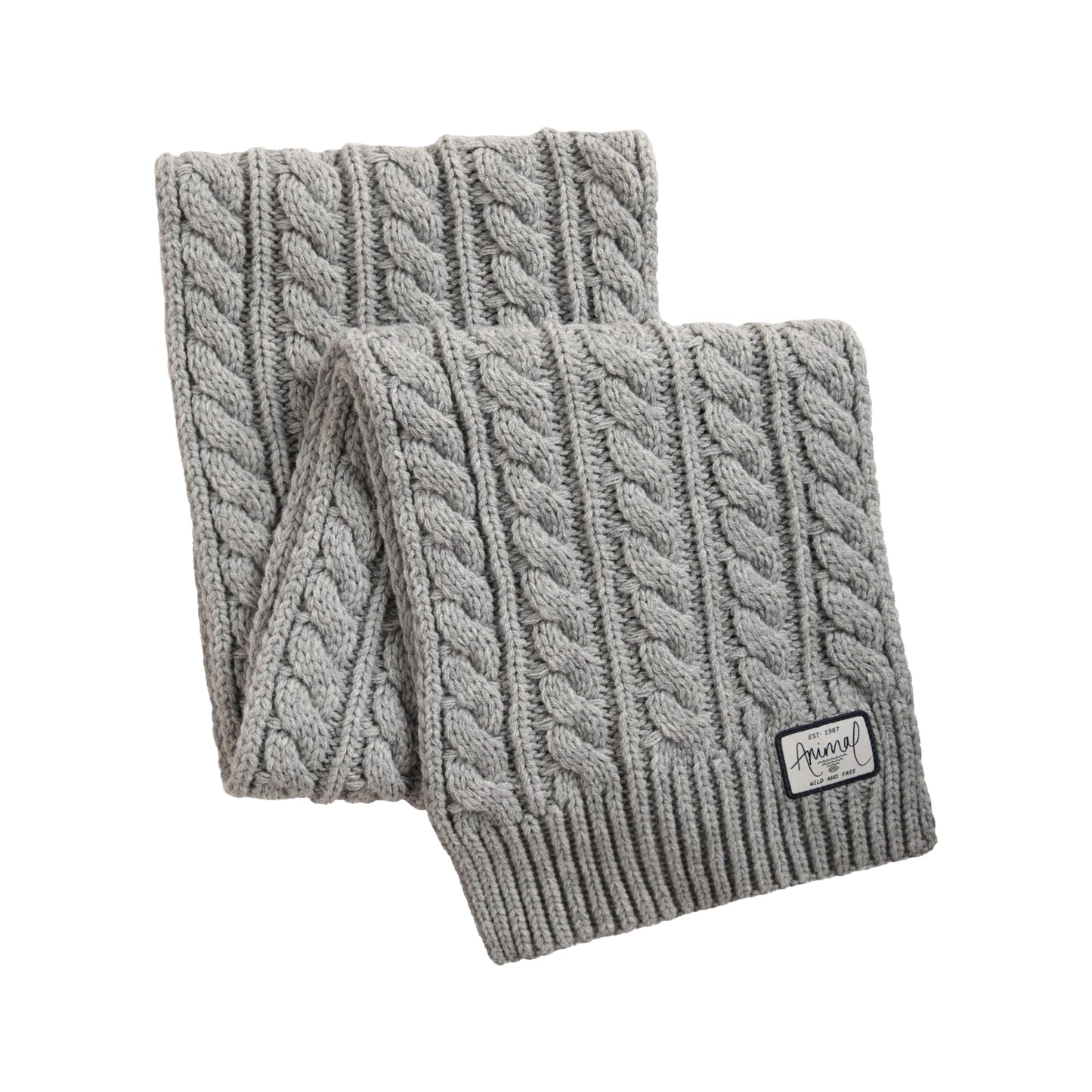 Grey - Back - Animal Womens-Ladies Becky Knitted Scarf