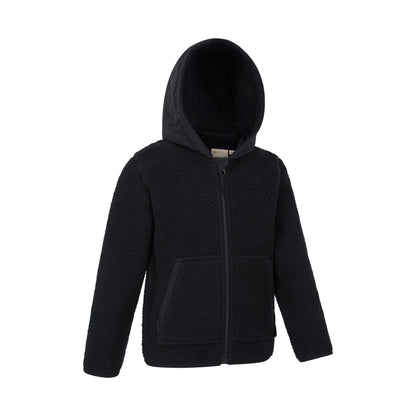Black - Side - Mountain Warehouse Childrens-Kids Willow Borg Fleece Hoodie