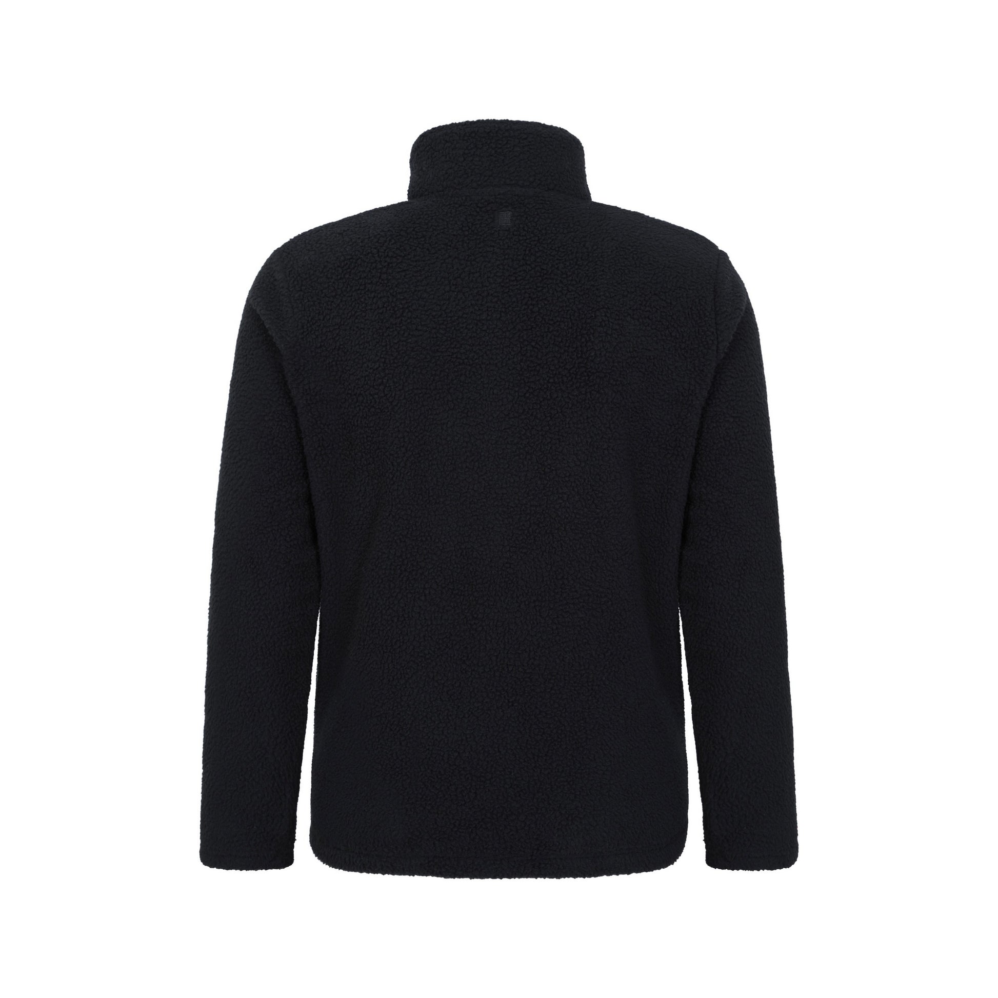 Black - Back - Mountain Warehouse Mens Ted Borg Half Zip Fleece Top