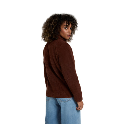 Burgundy - Back - Animal Womens-Ladies Keely Borg Half Zip Fleece Jacket