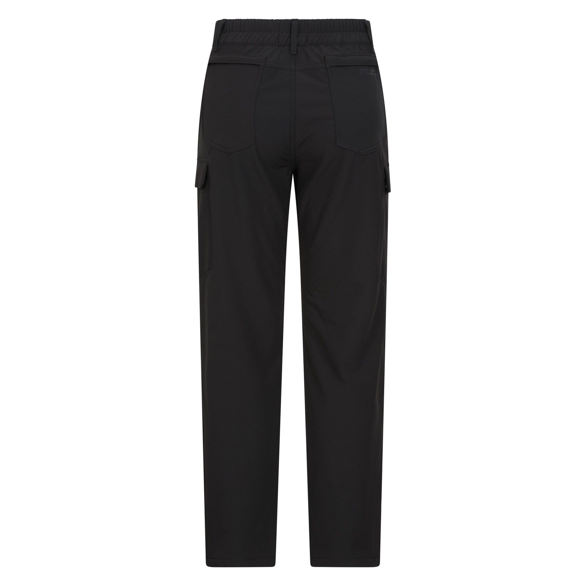 Black - Back - Mountain Warehouse Mens Beacon Softshell Fleece Lined Trousers