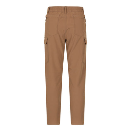 Tan - Back - Mountain Warehouse Mens Beacon Softshell Fleece Lined Trousers