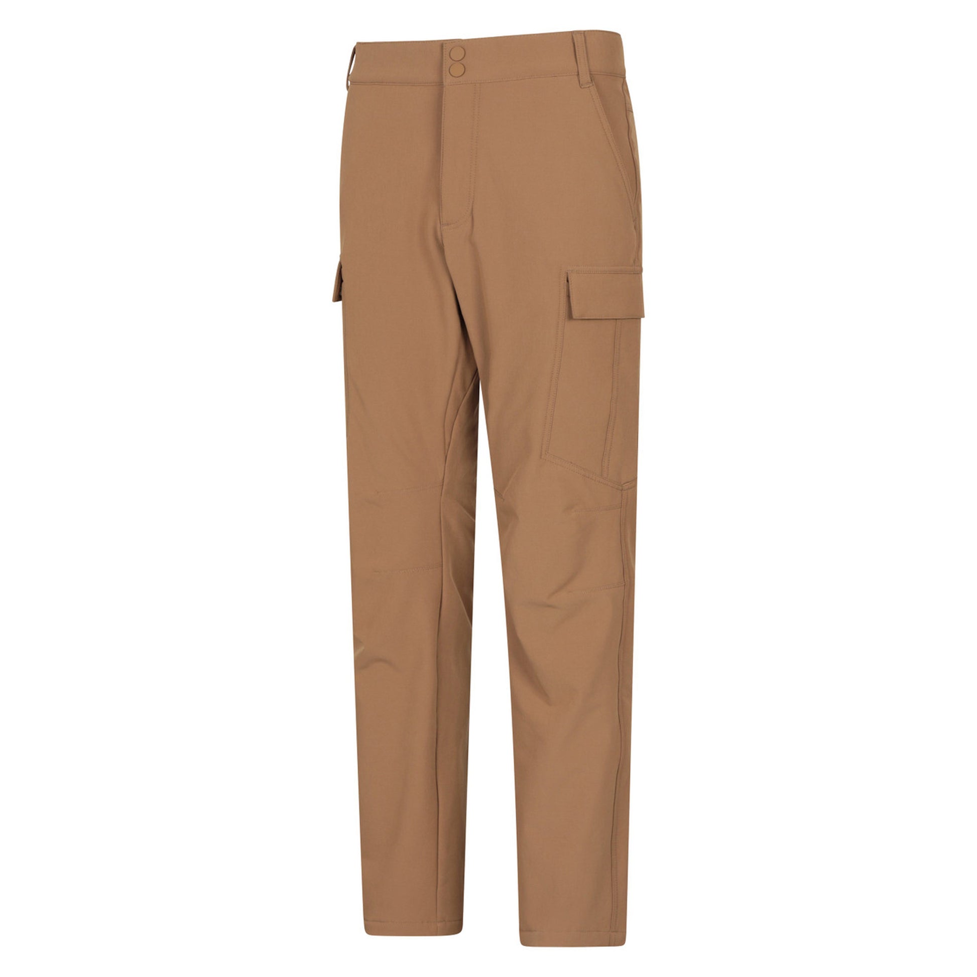 Tan - Lifestyle - Mountain Warehouse Mens Beacon Softshell Fleece Lined Trousers