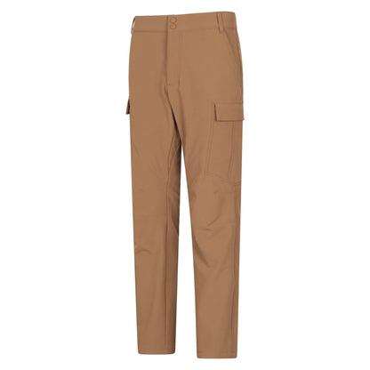 Tan - Lifestyle - Mountain Warehouse Mens Beacon Softshell Fleece Lined Trousers