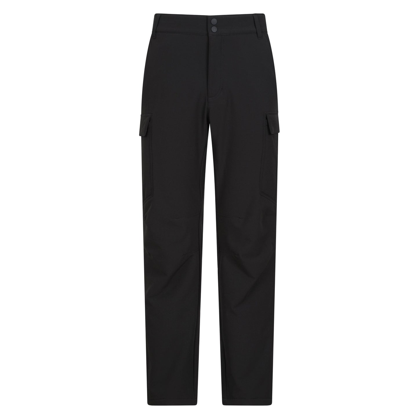 Black - Front - Mountain Warehouse Mens Beacon Softshell Fleece Lined Trousers