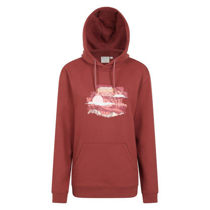 Rust - Front - Mountain Warehouse Womens-Ladies Sunset Graphic Hoodie