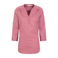 Dark Pink - Front - Mountain Warehouse Womens-Ladies Petra Relaxed Fit 3-4 Sleeve Shirt