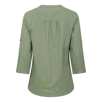Light Khaki - Back - Mountain Warehouse Womens-Ladies Petra Relaxed Fit 3-4 Sleeve Shirt