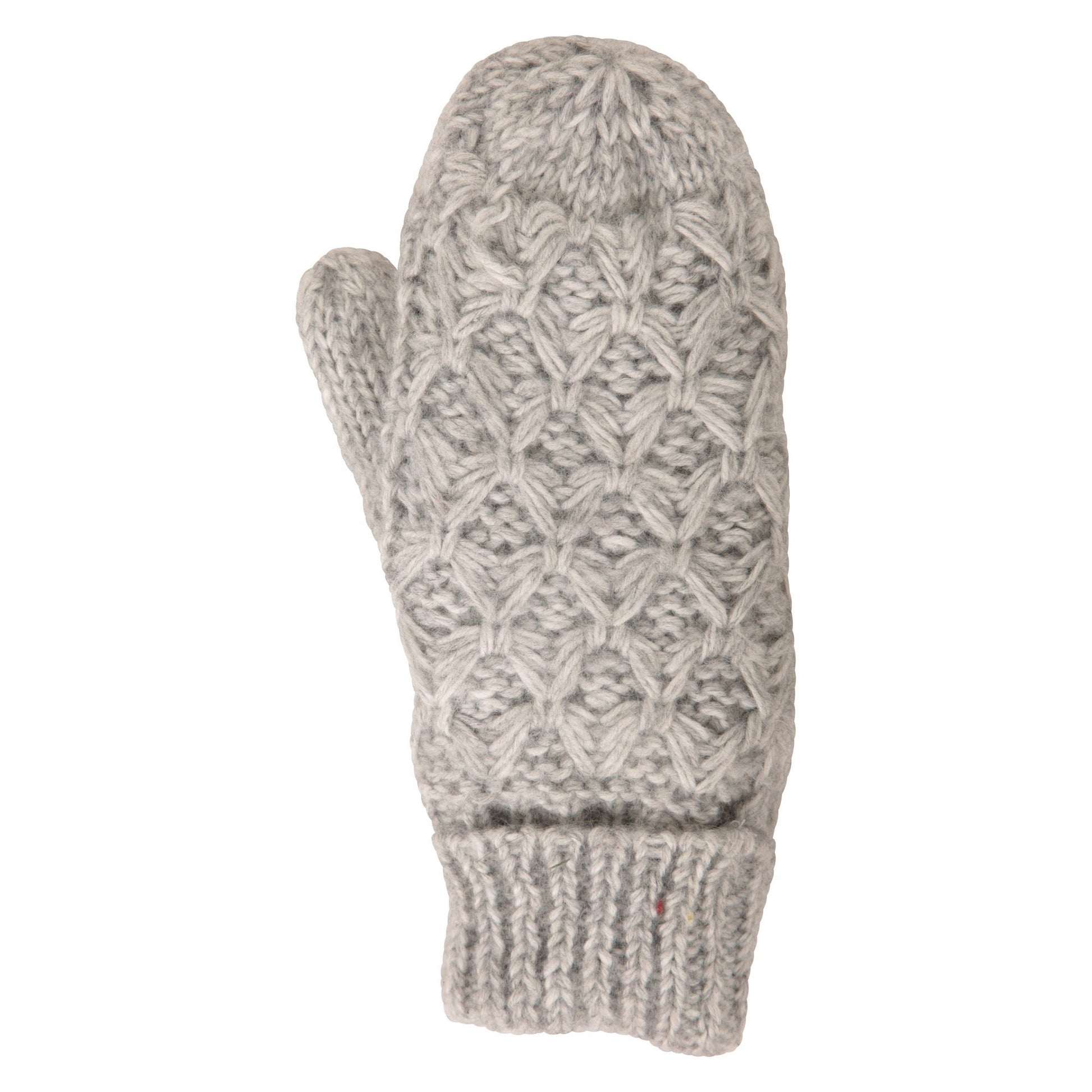 Grey - Side - Mountain Warehouse Womens-Ladies Isotherm Faux Fur Lined Mittens
