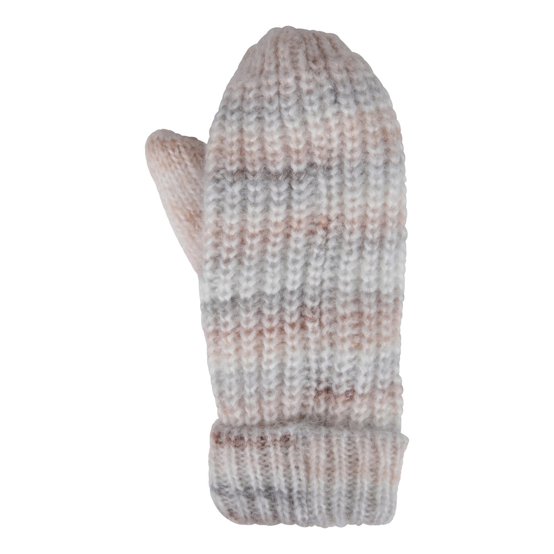 Beige - Back - Mountain Warehouse Womens-Ladies Isotherm Faux Fur Lined Mittens