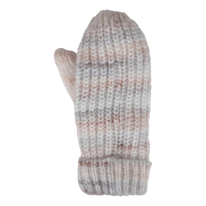 Beige - Back - Mountain Warehouse Womens-Ladies Isotherm Faux Fur Lined Mittens