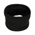 Black - Back - Mountain Warehouse Mens Faux Fur Lined Isotherm Neck Gaiter