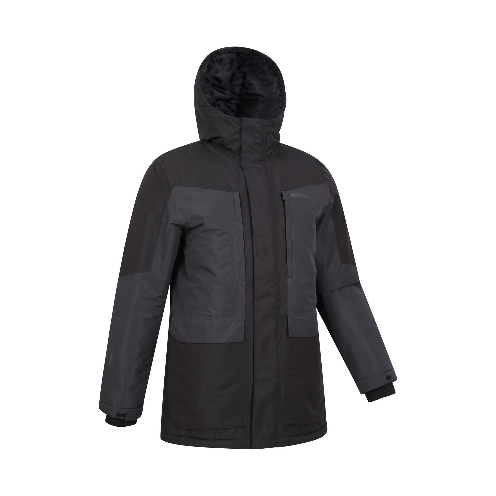 Dark Grey - Side - Mountain Warehouse Mens Tephra Waterproof Padded Parka